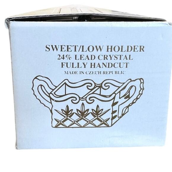 Shannon by Godinger 24% Lead Crystal Scroll Sweet and Low Holder-NEW in Box! - Picture 5 of 5